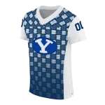 personalized byu cougars stacked rectangle blue jersey best selling
