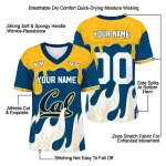 personalized california golden bears dripping flames blue white jersey best selling