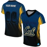 personalized california golden bears halftone flow blue black jersey best selling