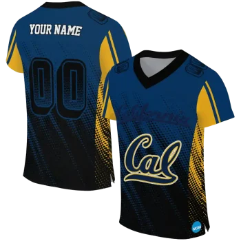 personalized california golden bears halftone flow blue black jersey best selling