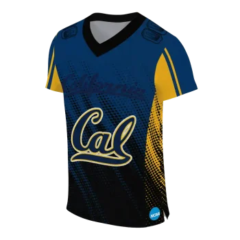 personalized california golden bears halftone flow blue black jersey fashion forward