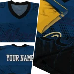 personalized california golden bears halftone flow blue black jersey best selling