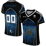 personalized california golden bears halftone slant blue black jersey best selling