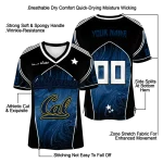 personalized california golden bears halftone slant blue black jersey best selling