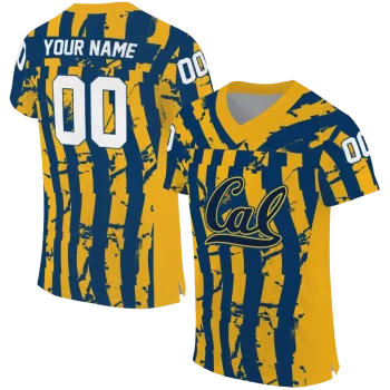 personalized california golden bears stripe splatter blue jersey best selling
