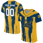 personalized california golden bears striped texture blue jersey best selling