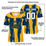 personalized california golden bears striped texture blue jersey best selling