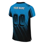 personalized carolina panthers halftone fade blue black jersey best selling
