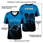 personalized carolina panthers halftone fade blue black jersey best selling