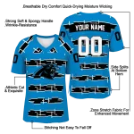 personalized carolina panthers layered grids blue jersey best selling