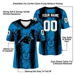 personalized carolina panthers rugged stripes blue jersey best selling