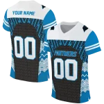 personalized carolina panthers tire arrows blue black white jersey best selling