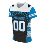 personalized carolina panthers tire arrows blue black white jersey best selling