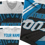 personalized carolina panthers tire arrows blue black white jersey best selling