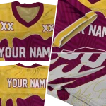 personalized central michigan chippewas dripping flames maroon white jersey best selling