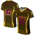 personalized central michigan chippewas dynamic dots gold jersey best selling