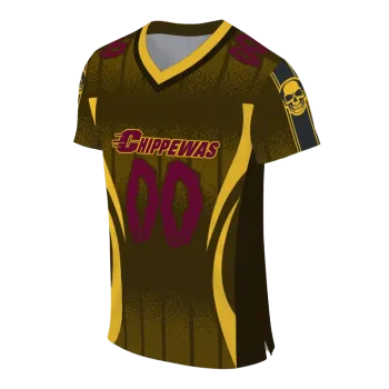 personalized central michigan chippewas dynamic dots gold jersey fashion forward