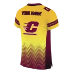 personalized central michigan chippewas halftone sweep gold black jersey best selling