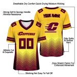 personalized central michigan chippewas halftone sweep gold black jersey best selling
