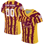 personalized central michigan chippewas stripe splatter maroon jersey best selling