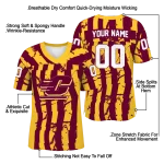 personalized central michigan chippewas stripe splatter maroon jersey best selling