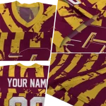 personalized central michigan chippewas stripe splatter maroon jersey best selling