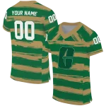 personalized charlotte 49ers art stripe green jersey best selling