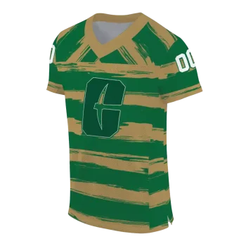 personalized charlotte 49ers art stripe green jersey fashion forward