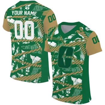 personalized charlotte 49ers camo shatter green jersey best selling