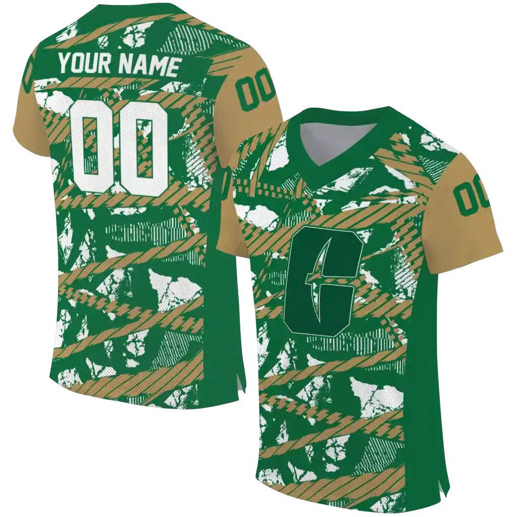 personalized charlotte 49ers camo shatter green jersey best selling personalized charlotte 49ers camo shatter green jersey best selling