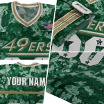 personalized charlotte 49ers camouflage abstract green jersey best selling