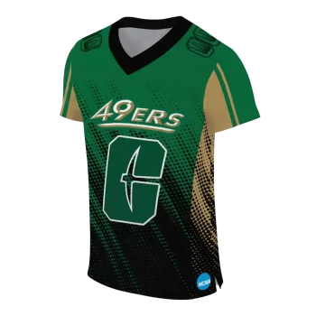 personalized charlotte 49ers halftone flow green black jersey fashion forward