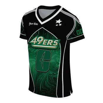 personalized charlotte 49ers halftone slant green black jersey fashion forward