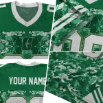 personalized charlotte 49ers mirrored pattern green jersey best selling
