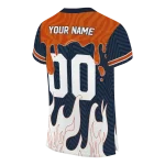 personalized chicago bears dripping flames blue white jersey best selling