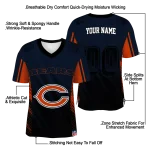 personalized chicago bears halftone fade blue black jersey best selling
