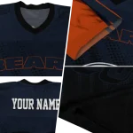 personalized chicago bears halftone fade blue black jersey best selling