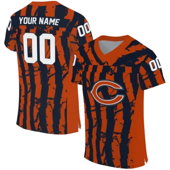 personalized chicago bears stripe splatter blue jersey best selling