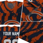 personalized chicago bears stripe splatter blue jersey best selling