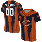 personalized chicago bears striped texture blue jersey best selling
