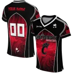 personalized cincinnati bearcats halftone slant red black jersey best selling