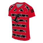 personalized cincinnati bearcats layered grids red jersey best selling