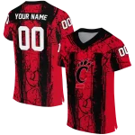 personalized cincinnati bearcats rugged stripes red jersey best selling