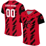 personalized cincinnati bearcats stripe block red jersey best selling