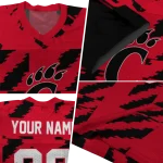 personalized cincinnati bearcats stripe block red jersey best selling