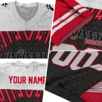 personalized cincinnati bearcats tire arrows red black white jersey best selling