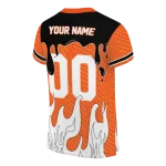 personalized cincinnati bengals dripping flames orange white jersey best selling