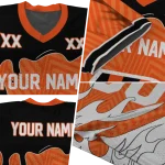 personalized cincinnati bengals dripping flames orange white jersey best selling