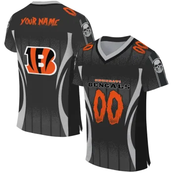 personalized cincinnati bengals dynamic dots black jersey best selling