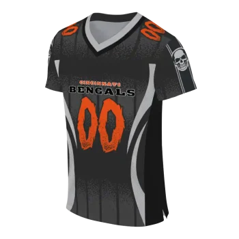 personalized cincinnati bengals dynamic dots black jersey fashion forward